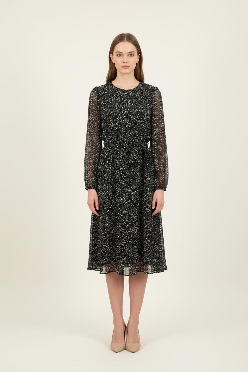 Robe Courte Noire et Blanche - Taille S/36 de la marque IKKS | PARAD60862 - Vendu par Paradigme - Image 1