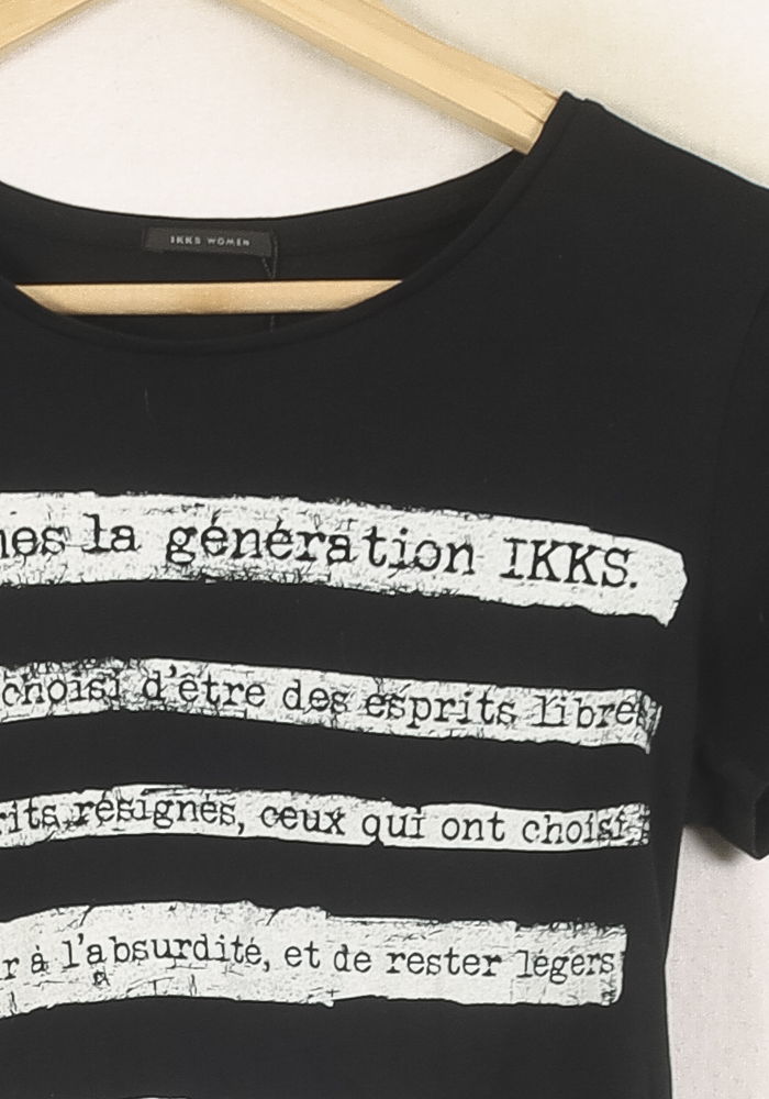 Tee-shirt Noir et Blanc - Taille XS/34 de la marque IKKS | PARAD60863 - Vendu par Paradigme - Image 3