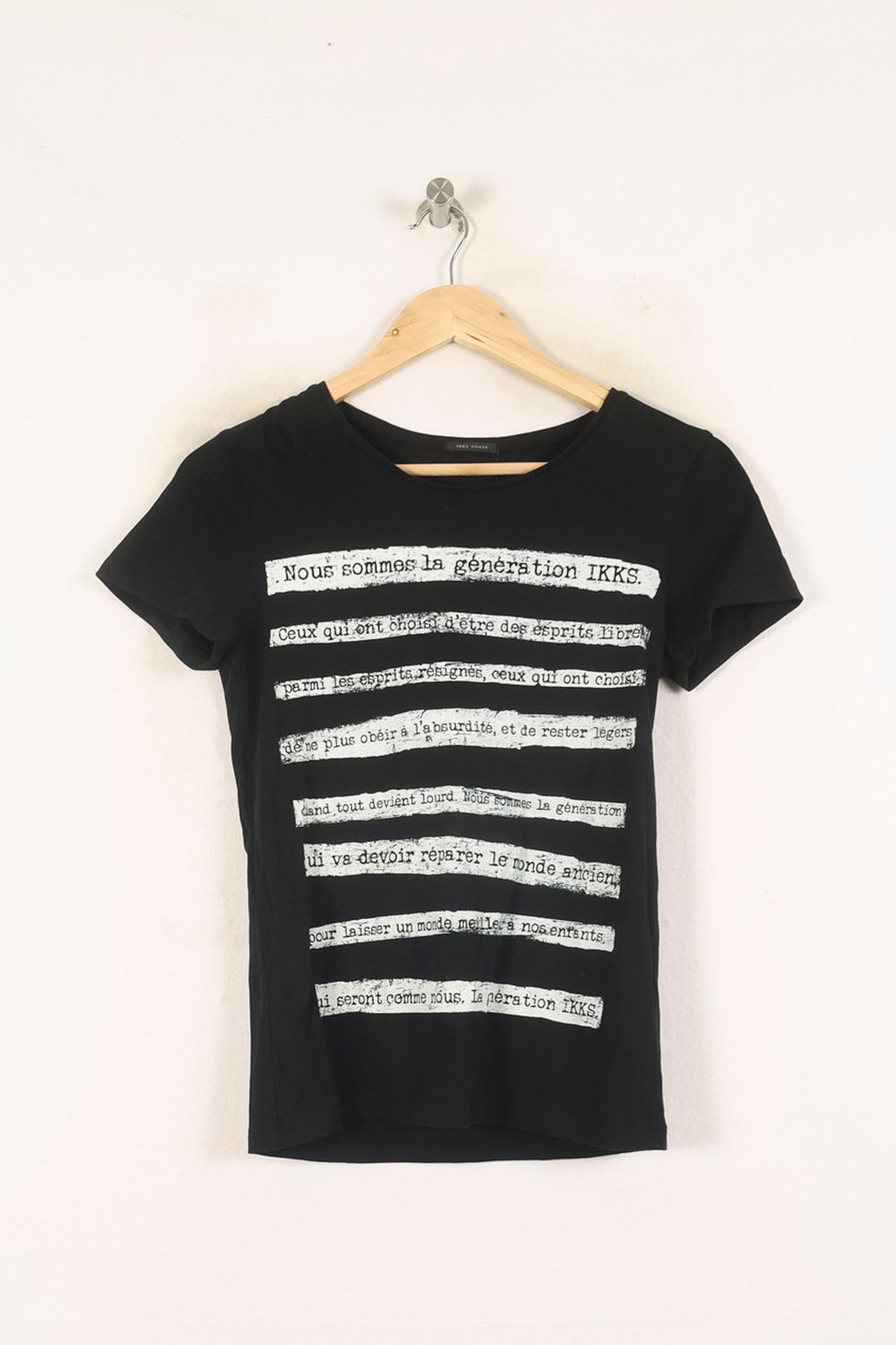 Tee-shirt Noir et Blanc - Taille XS/34 de la marque IKKS | PARAD60863 - Vendu par Paradigme - Image 2