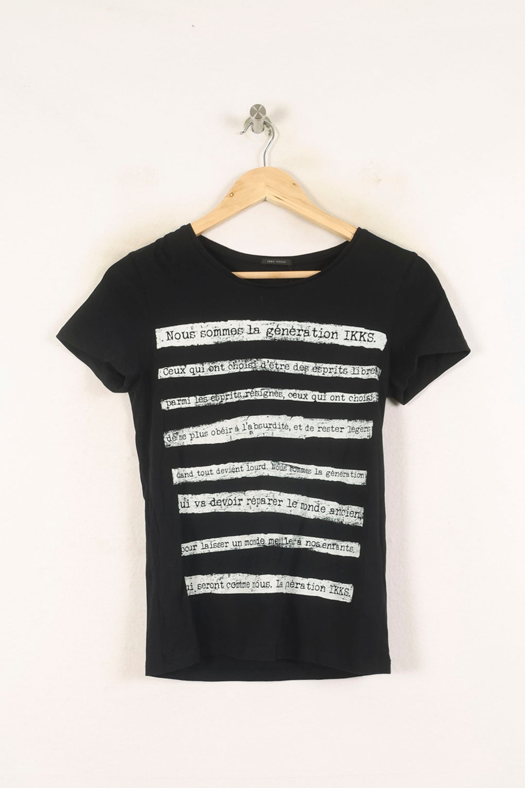 Tee-shirt Noir et Blanc - Taille XS/34 de la marque IKKS | PARAD60863 - Vendu par Paradigme - Image 2