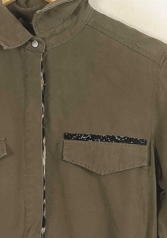 Robe Chemise Verte - Taille S/36 de la marque IKKS | PARAD60867 - Vendu par Paradigme - Image 3