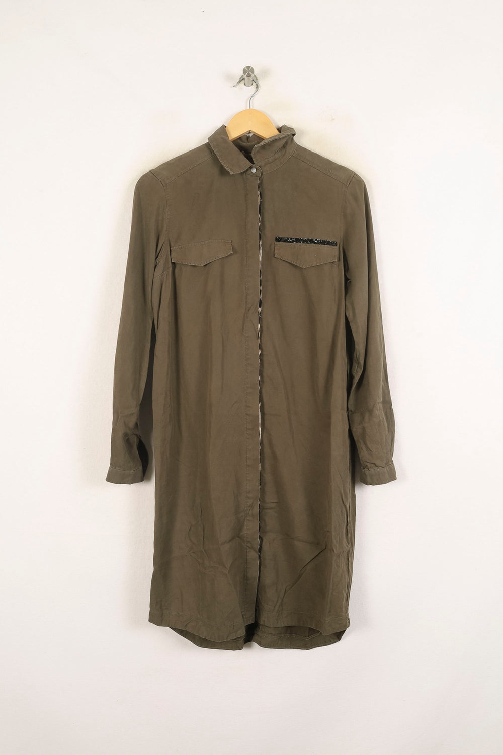 Robe Chemise Verte - Taille S/36 de la marque IKKS | PARAD60867 - Vendu par Paradigme - Image 2