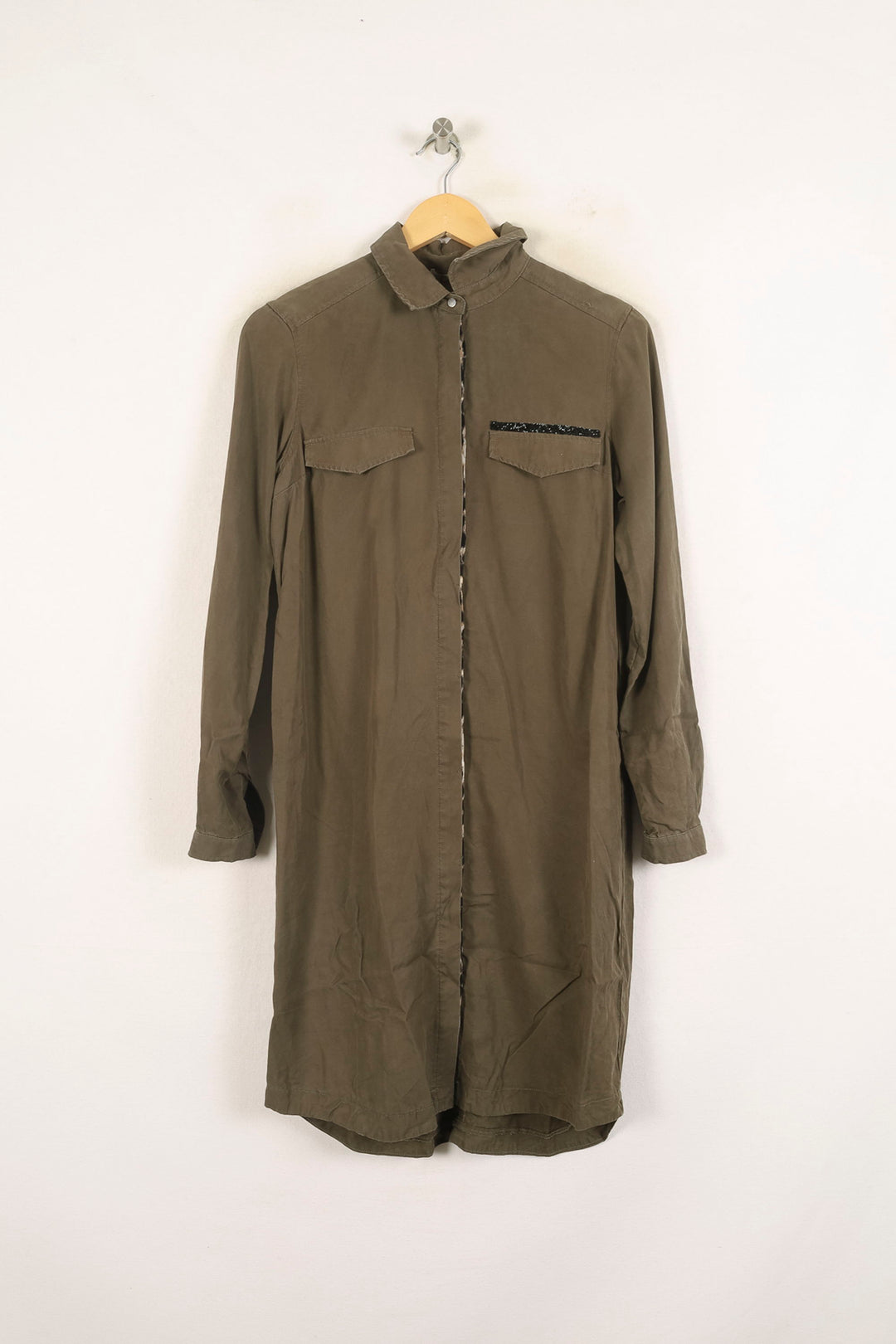 Robe Chemise Verte - Taille S/36 de la marque IKKS | PARAD60867 - Vendu par Paradigme - Image 2