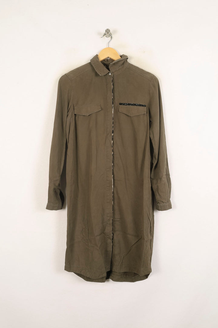 Robe Chemise Verte - Taille S/36 de la marque IKKS | PARAD60867 - Vendu par Paradigme - Image 2