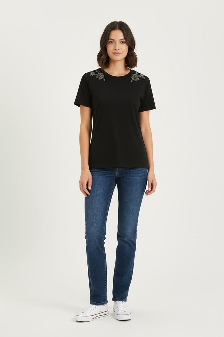 Tee-shirt Noir - Taille S/36 de la marque IKKS | PARAD60869 - Vendu par Paradigme - Image 1