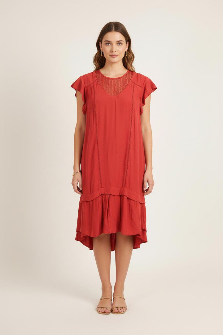 Robe Midi Bordeaux - Taille S/36 de la marque IKKS | PARAD60877 - Vendu par Paradigme - Image 1