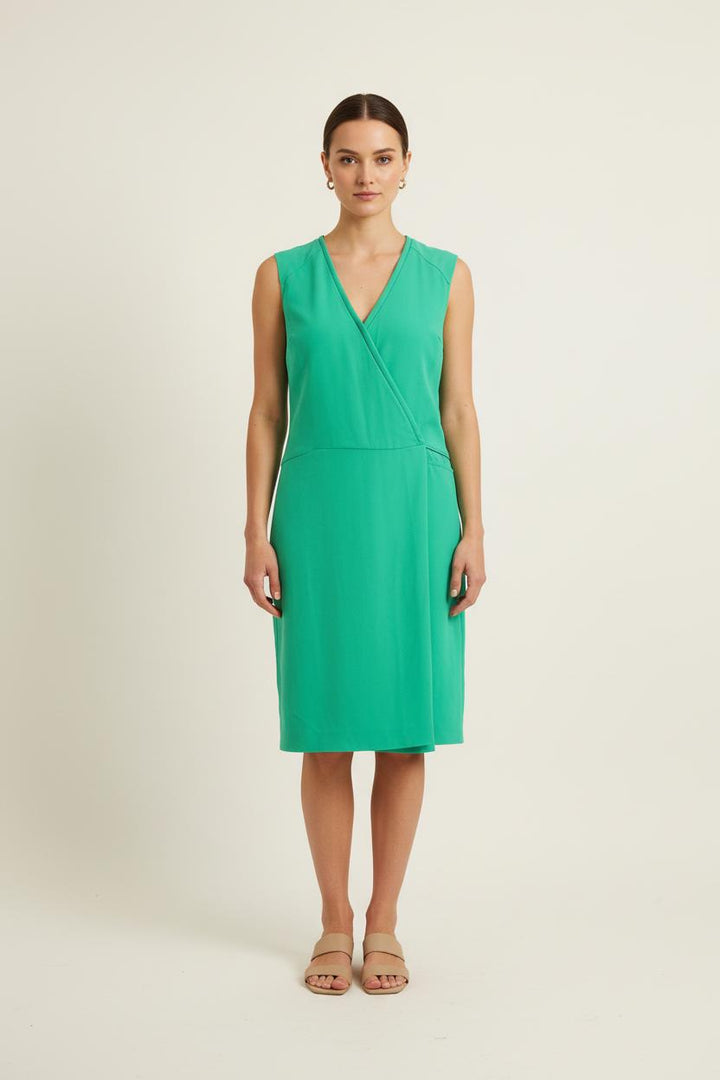 Robe Cache-Cœur Verte - Taille XL/42 de la marque ZAPA | PARAD60887 - Vendu par Paradigme - Image 1