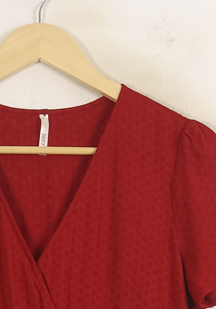Robe Portefeuille Rouge - Taille XS/34 de la marque I.Code | PARAD60897 - Vendu par Paradigme - Image 3
