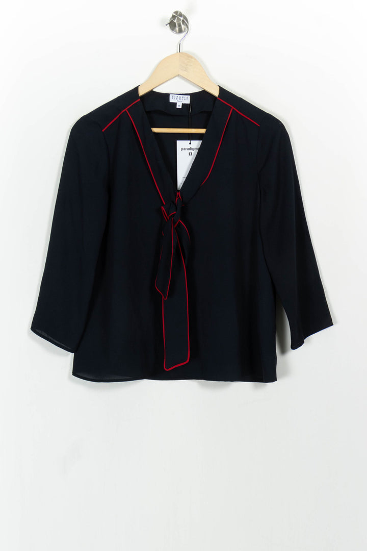 Blouse Bleu et Rouge - Taille S/36 de la marque Claudie Pierlot | PARAD60900 - Vendu par Paradigme - Image 2
