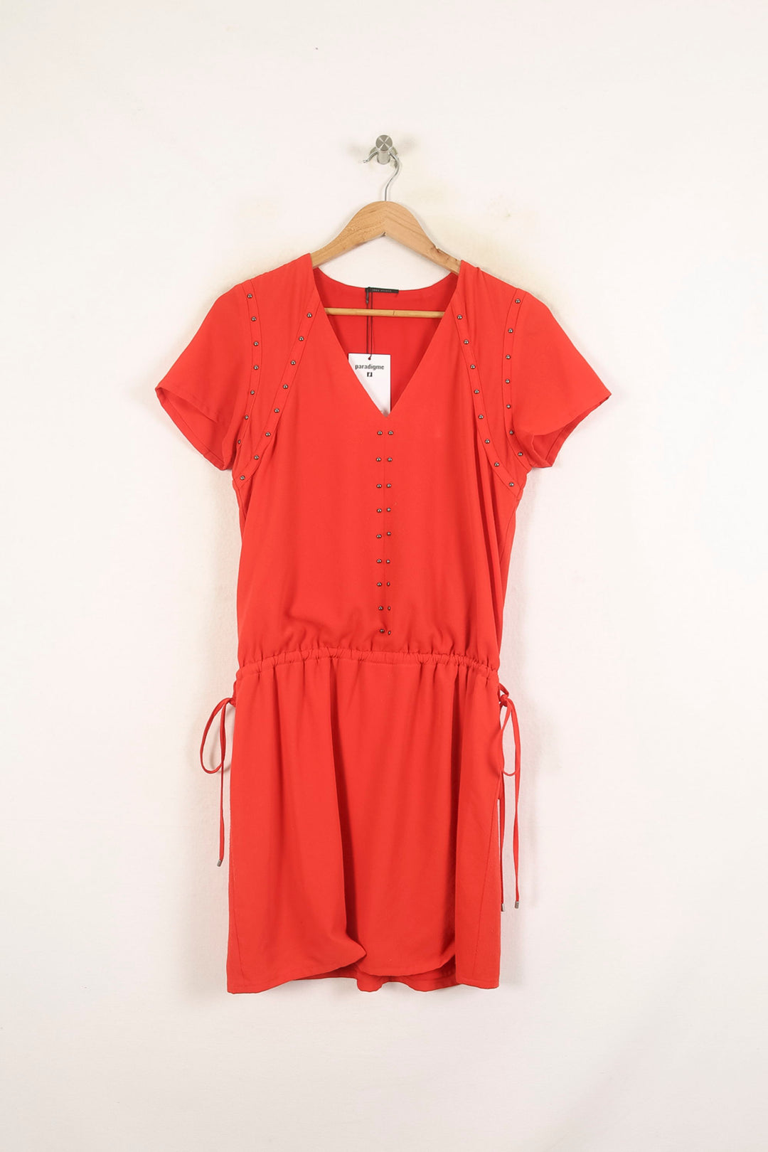 Robe Courte Rouge - Taille M/38 de la marque IKKS | PARAD60910 - Vendu par Paradigme - Image 2
