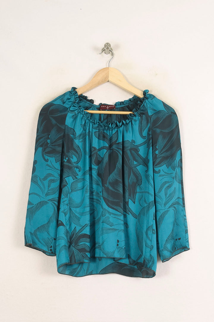 Blouse Bleue et Noire - Taille S/36 de la marque One Step | PARAD60913 - Vendu par Paradigme - Image 2