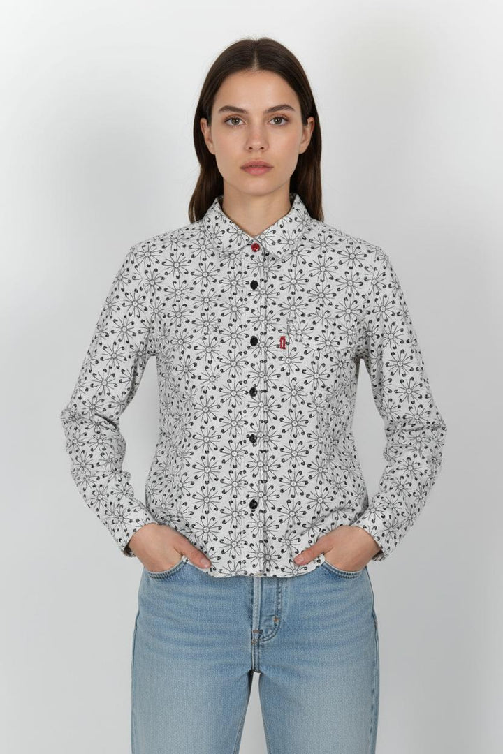 Chemise Blanche et Noire - Taille M/38 de la marque Levi's | PARAD60914 - Vendu par Paradigme - Image 1