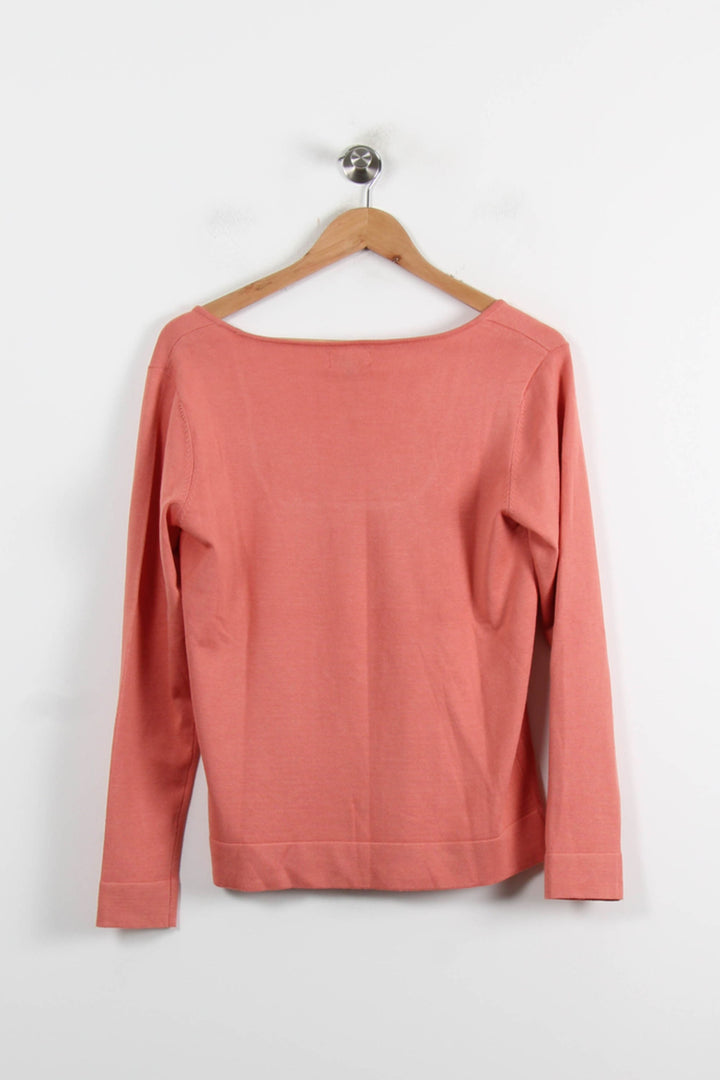 Pull Rouge - Taille L/40 de la marque Galeries Lafayette | PARAD60917 - Vendu par Paradigme - Image 4
