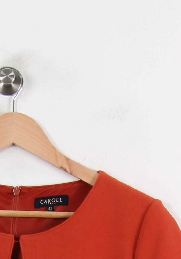 Robe Droite Orange - Taille XL/42 de la marque Caroll | PARAD60918 - Vendu par Paradigme - Image 3