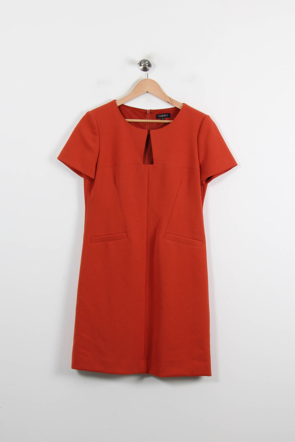 Robe Droite Orange - Taille XL/42 de la marque Caroll | PARAD60918 - Vendu par Paradigme - Image 2