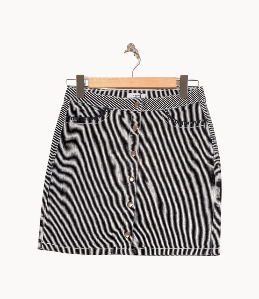 Jupe Courte Bleu et Blanc - Taille S/36 de la marque Suncoo | PARAD60923 - Vendu par Paradigme - Image 2