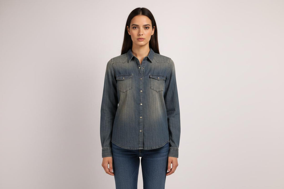Chemise en Jean Bleue - Taille L/40