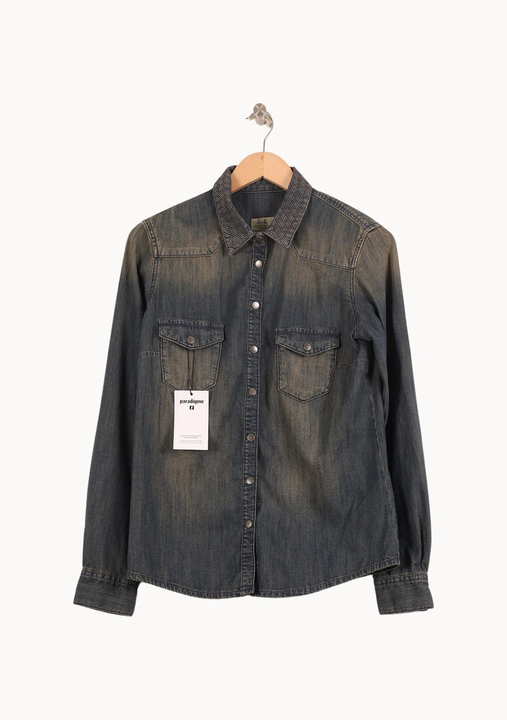 Chemise en Jean Bleue - Taille L/40 de la marque IKKS | PARAD60927 - Vendu par Paradigme - Image 2