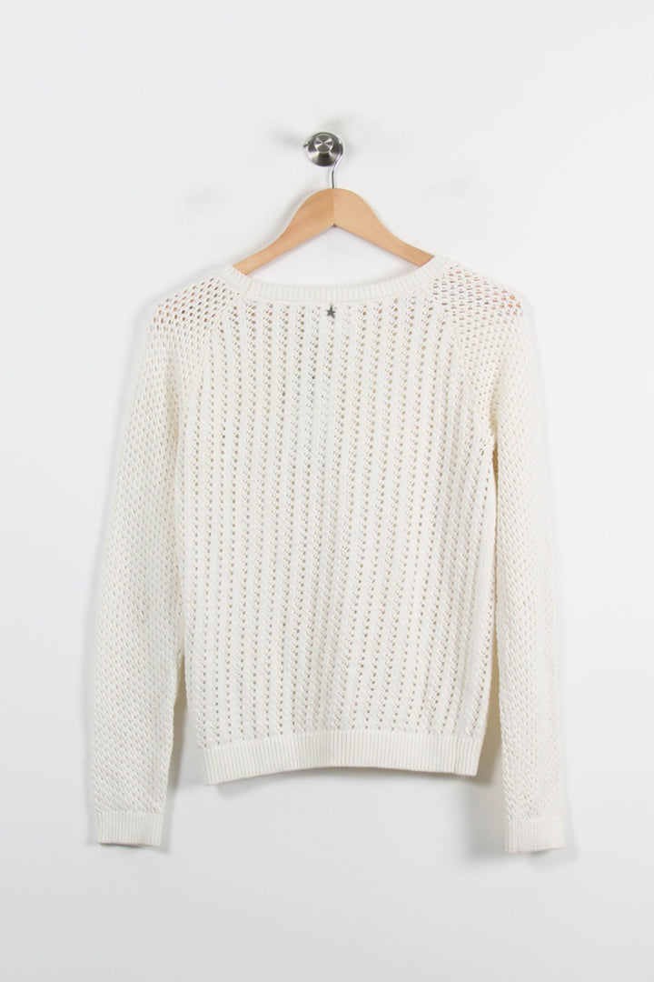 Pull Blanc - Taille S/36 de la marque Sud express | PARAD60936 - Vendu par Paradigme - Image 4