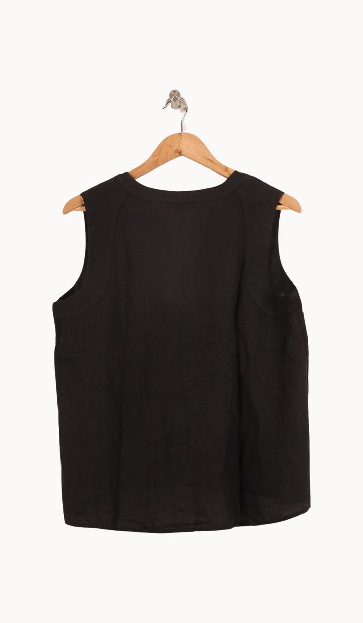 Blouse Sans Manches Noire - Taille XL/42 de la marque Caroll | PARAD60941 - Vendu par Paradigme - Image 4