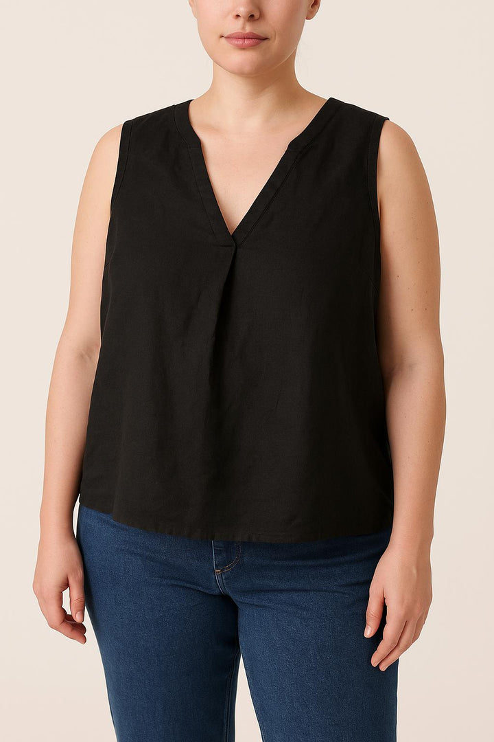 Blouse Sans Manches Noire - Taille XL/42 de la marque Caroll | PARAD60941 - Vendu par Paradigme - Image 1