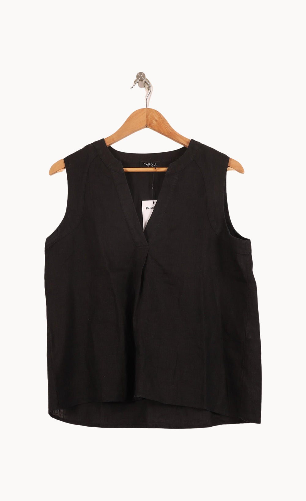 Blouse Sans Manches Noire - Taille XL/42 de la marque Caroll | PARAD60941 - Vendu par Paradigme - Image 2