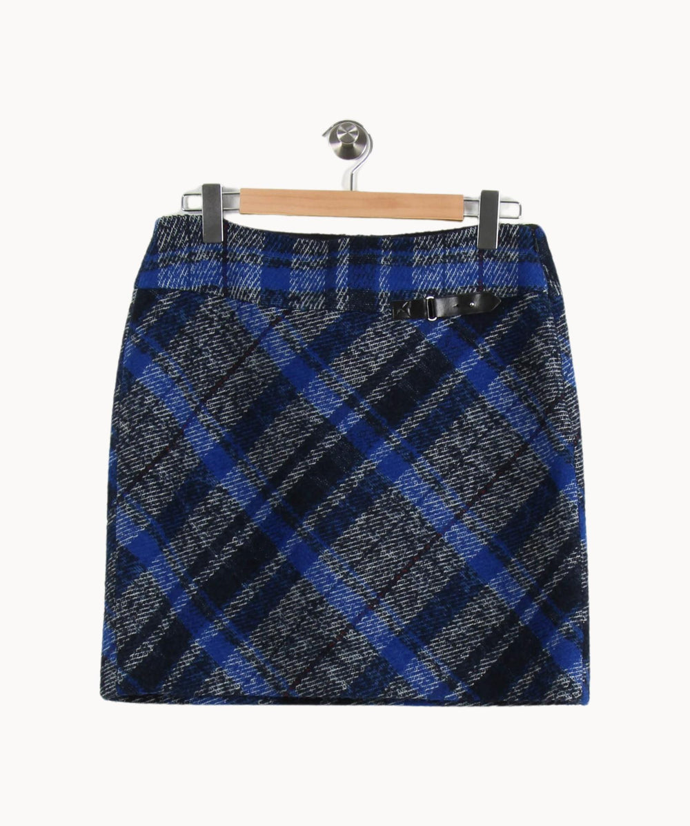 Jupe Courte Bleue et Noire - Taille XL/42 de la marque Caroll | PARAD60943 - Vendu par Paradigme - Image 2