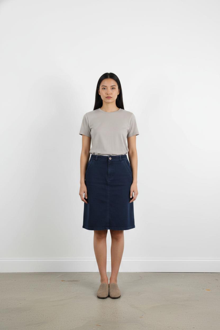 Jupe Droite Bleue - Taille M/38