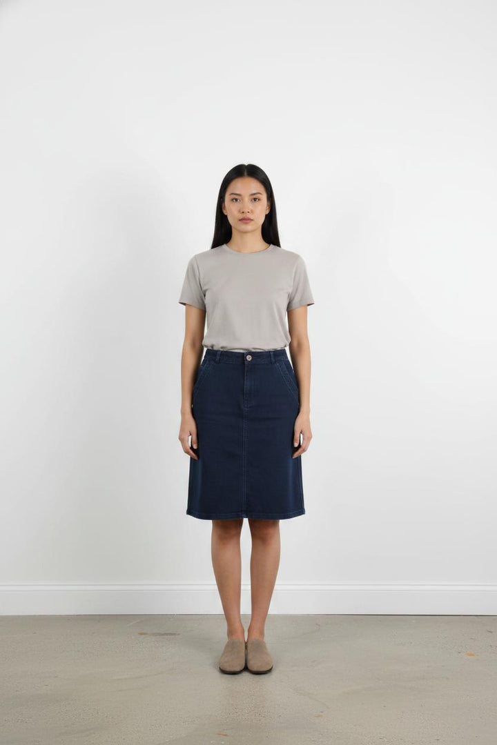 Jupe Droite Bleue - Taille M/38