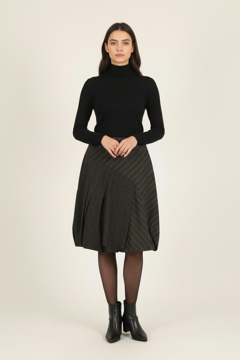Jupe Midi Marron - Taille L/40 de la marque ZAPA | PARAD60960 - Vendu par Paradigme - Image 1