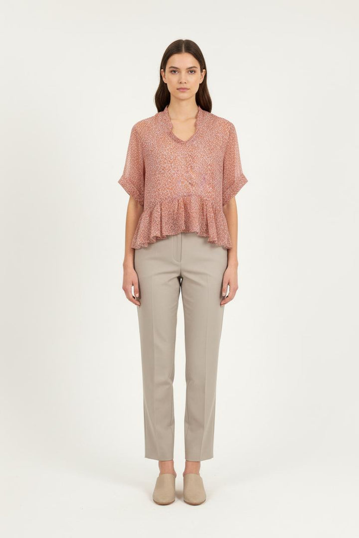Blouse Rose et Blanche - Taille L/40 de la marque Pablo | PARAD60963 - Vendu par Paradigme - Image 1