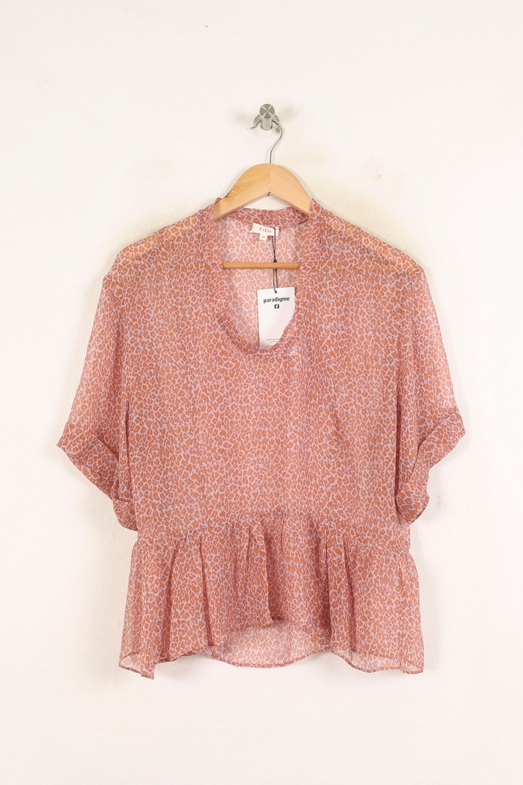 Blouse Rose et Blanche - Taille L/40 de la marque Pablo | PARAD60963 - Vendu par Paradigme - Image 2