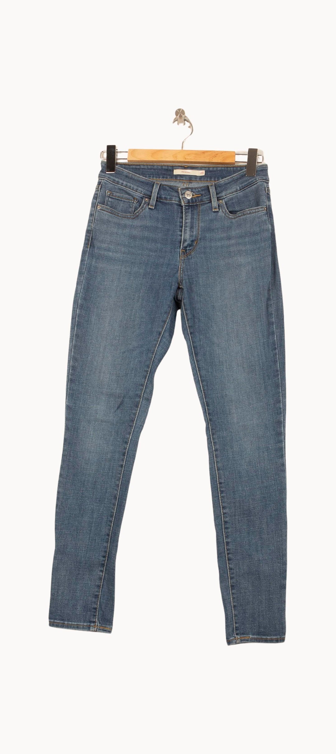 Jean Skinny Bleu - Taille M/38 de la marque Levi's | PARAD60968 - Vendu par Paradigme - Image 2