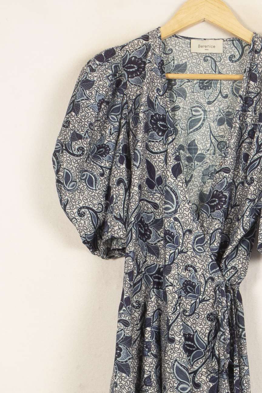 Robe Portefeuille Bleue - Taille S/36 de la marque Bérénice | PARAD60979 - Vendu par Paradigme - Image 3