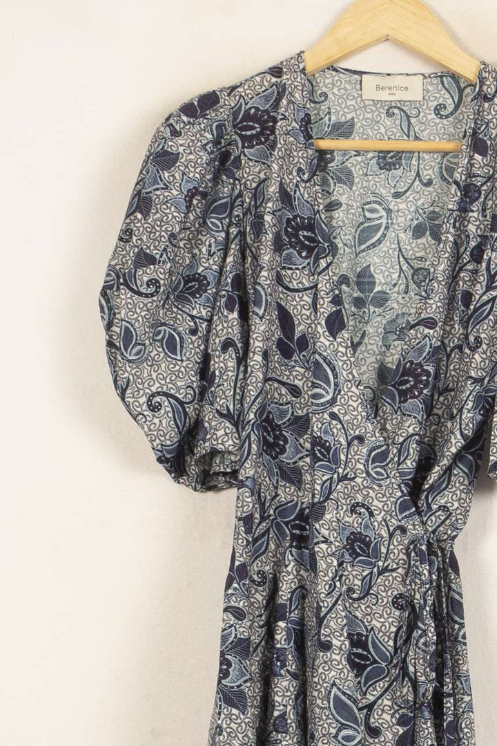 Robe Portefeuille Bleue - Taille S/36 de la marque Bérénice | PARAD60979 - Vendu par Paradigme - Image 3