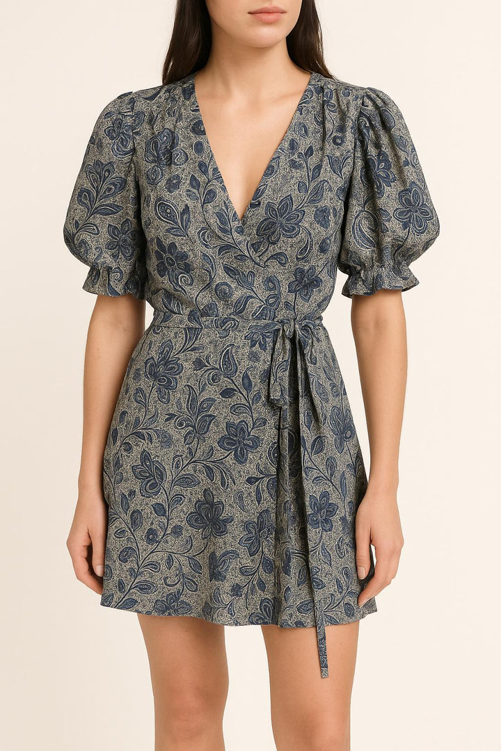 Robe Portefeuille Bleue - Taille S/36 de la marque Bérénice | PARAD60979 - Vendu par Paradigme - Image 1