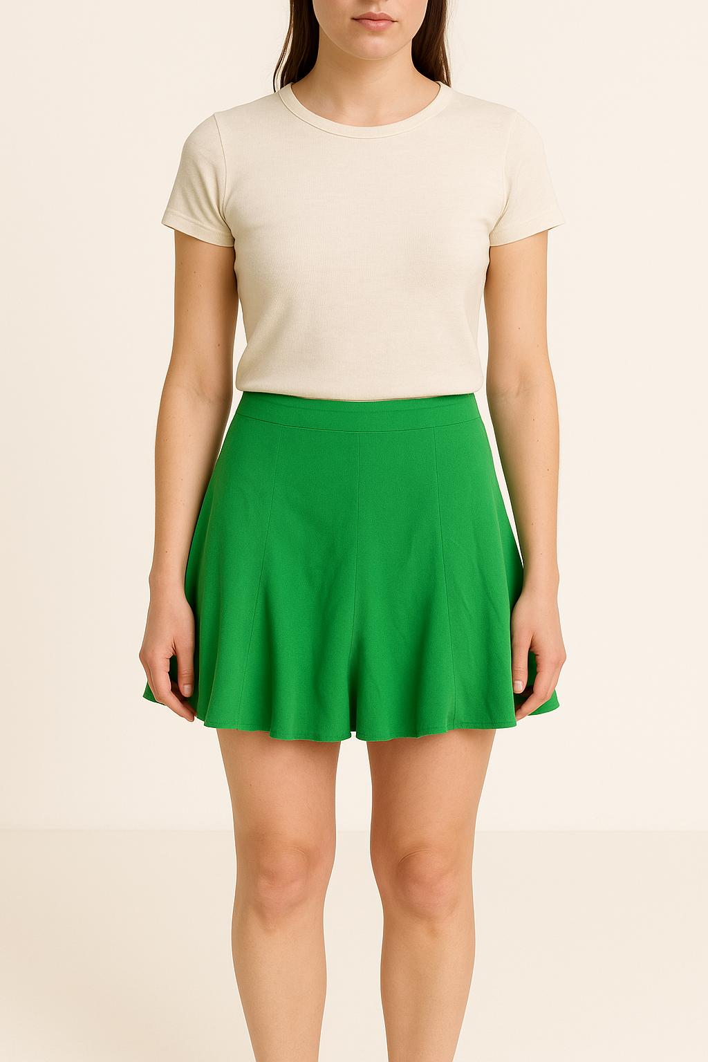 Jupe Courte Verte - Taille S/36 de la marque Sandro | PARAD60990 - Vendu par Paradigme - Image 1
