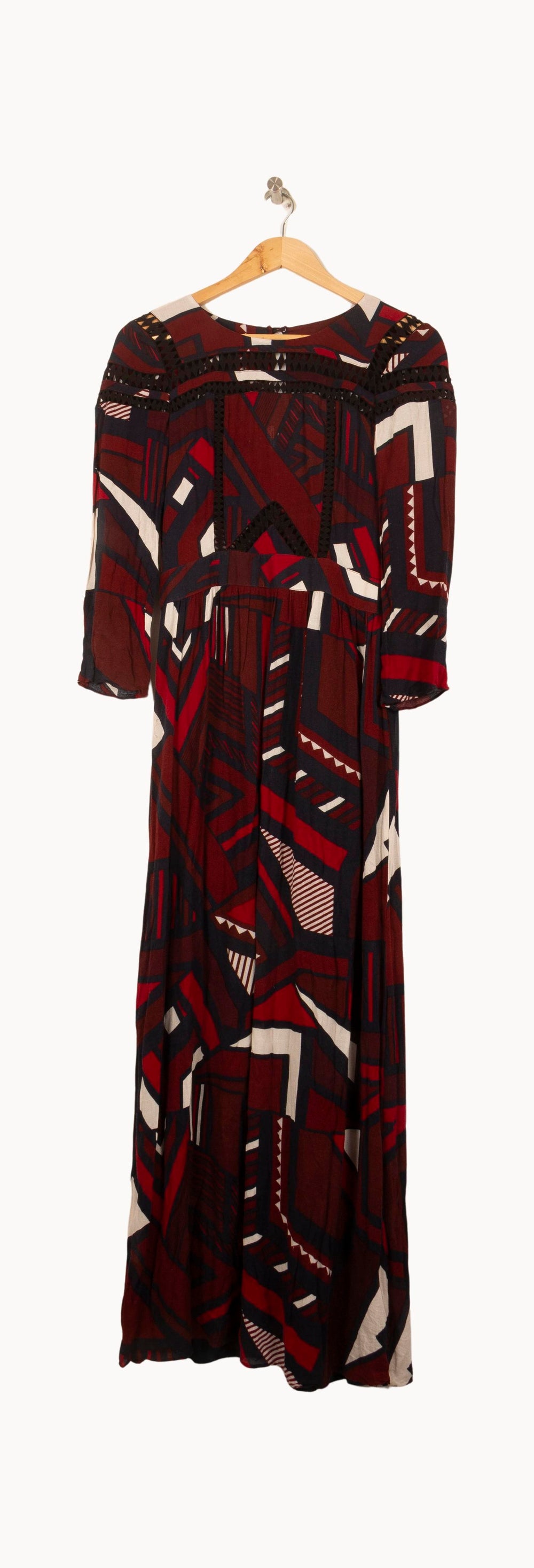 Robe Longue Bordeaux et Noire - Taille S/36 de la marque ba&sh | PARAD60991 - Vendu par Paradigme - Image 2
