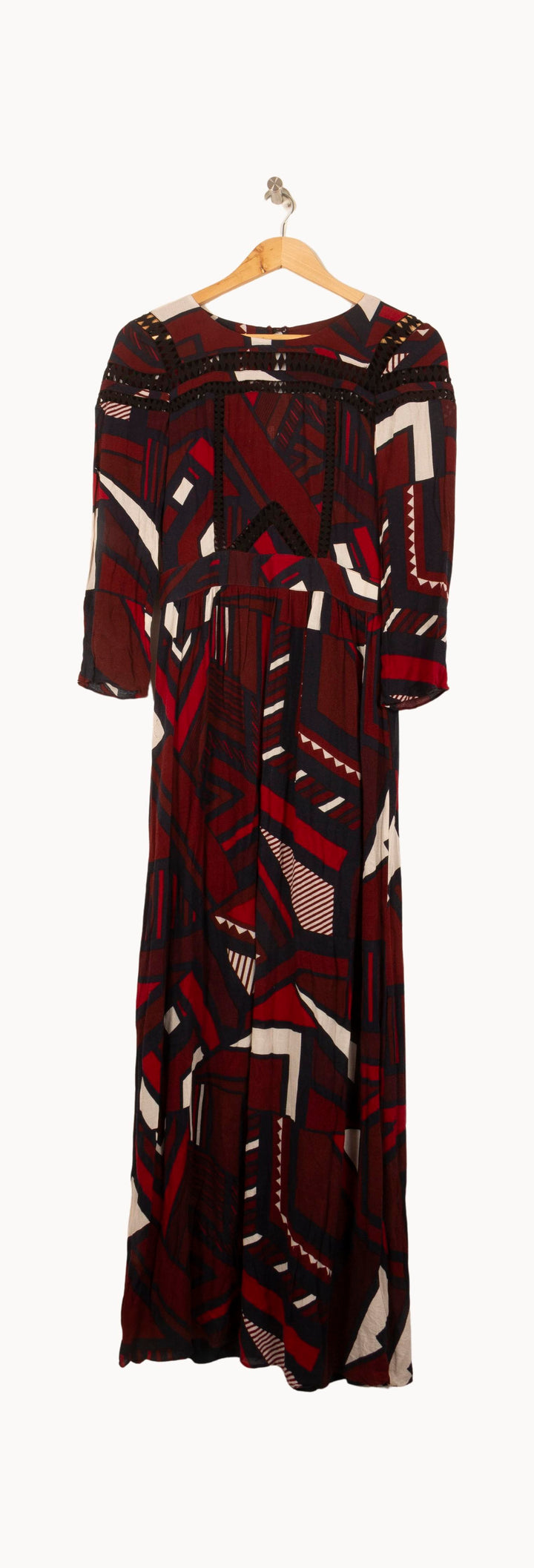 Robe Longue Bordeaux et Noire - Taille S/36 de la marque ba&sh | PARAD60991 - Vendu par Paradigme - Image 2