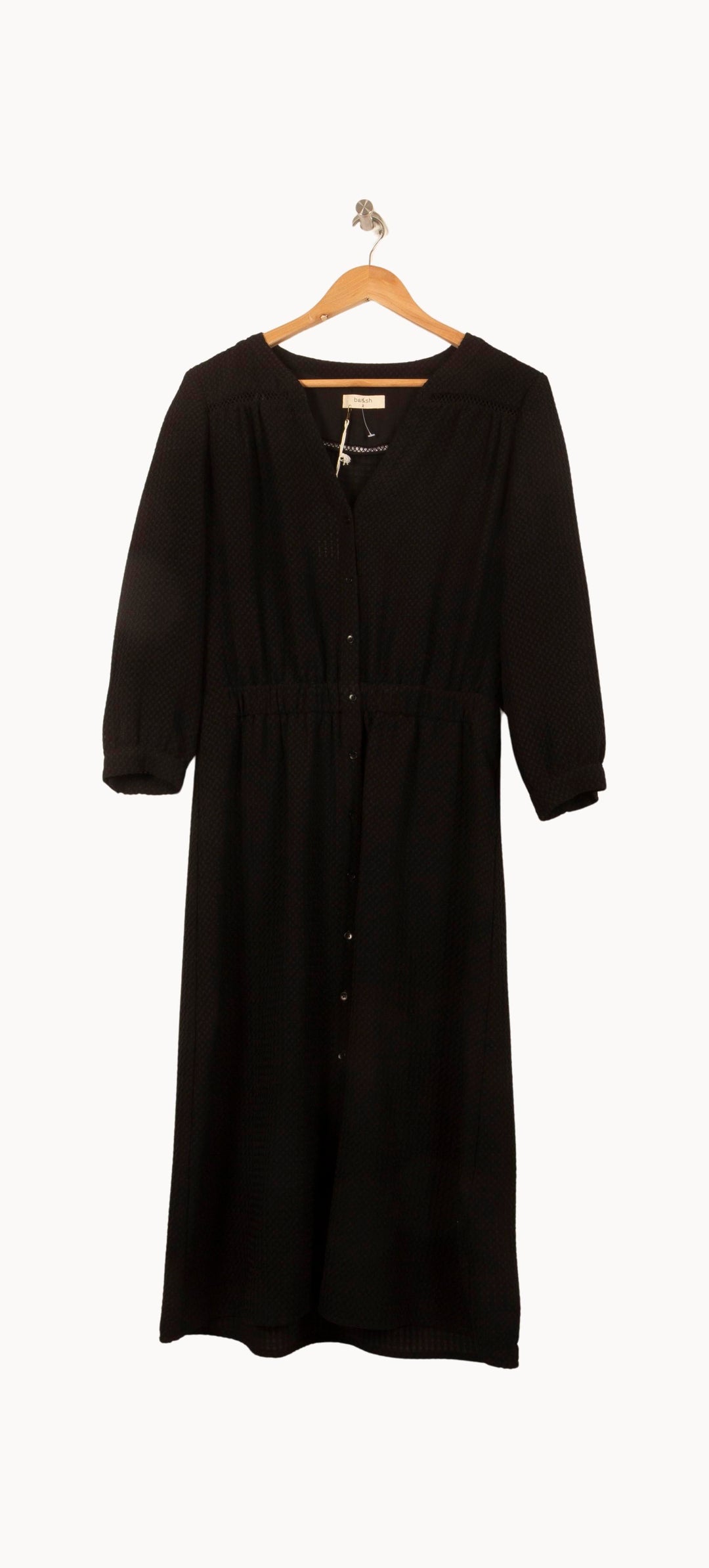 Robe Longue Noire - Taille M/38 de la marque ba&sh | PARAD60993 - Vendu par Paradigme - Image 2