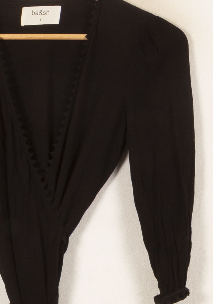 Robe Midi Noire - Taille S/36 de la marque ba&sh | PARAD60994 - Vendu par Paradigme - Image 3