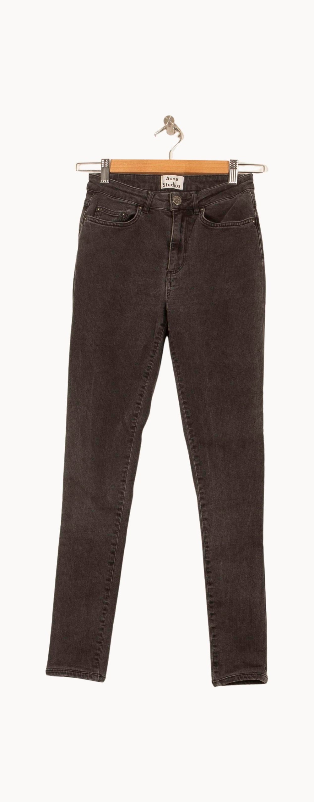 Jean Slim Gris - Taille M/38 de la marque Acne Studios | PARAD60995 - Vendu par Paradigme - Image 2
