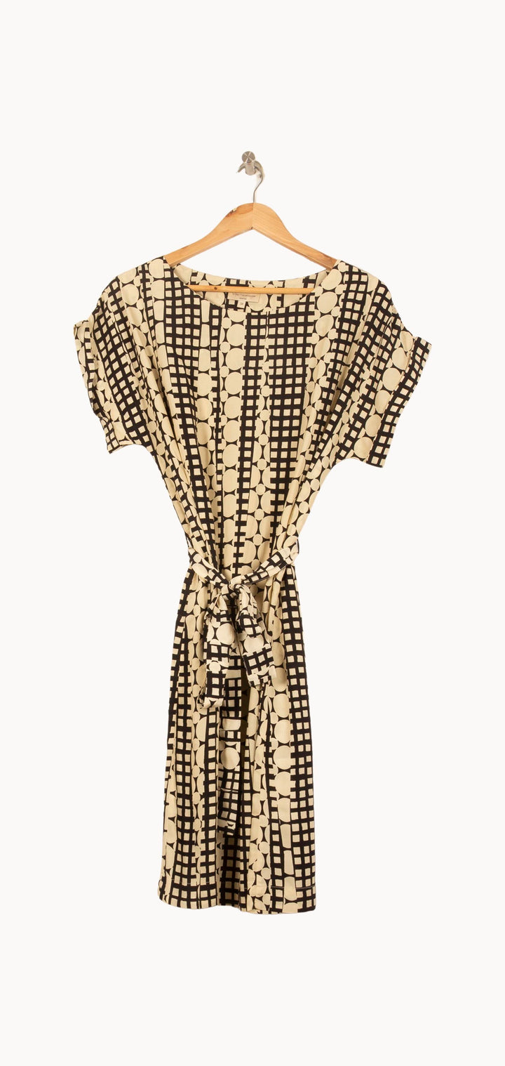 Robe Beige et Noire - Taille M/38 de la marque La Fée Maraboutée | PARAD60999 - Vendu par Paradigme - Image 2