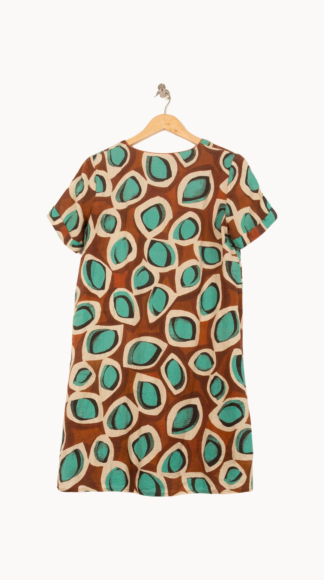 Robe Marron et Vert - Taille S/36 de la marque La Fée Maraboutée | PARAD61000 - Vendu par Paradigme - Image 4