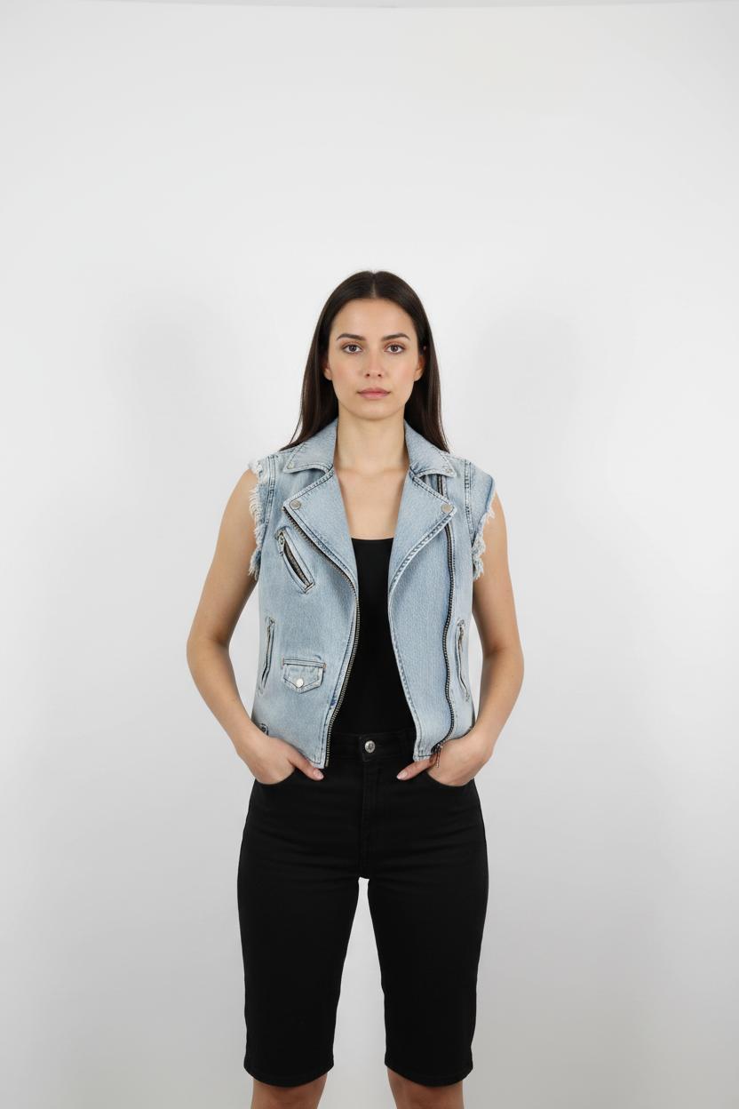 Gilet en Jean Bleu - Taille XS/34