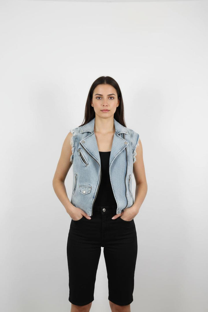 Gilet en Jean Bleu - Taille XS/34