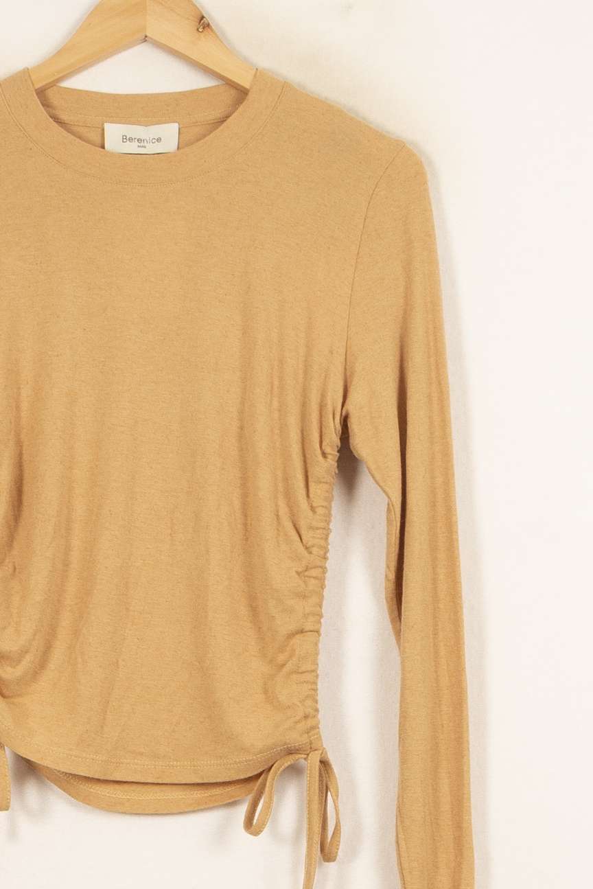 Tee-shirt Manches Longues Beige - Taille S/36 de la marque Bérénice | PARAD61025 - Vendu par Paradigme - Image 3
