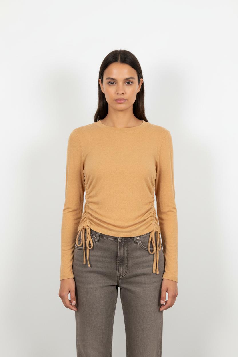 Tee-shirt Manches Longues Beige - Taille S/36
