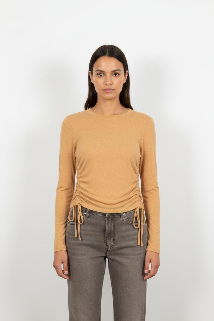 Tee-shirt Manches Longues Beige - Taille S/36
