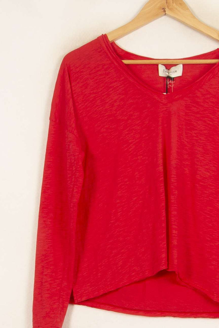 T-shirt Manches Longues Rouge - Taille S/36 de la marque Bérénice | PARAD61027 - Vendu par Paradigme - Image 3
